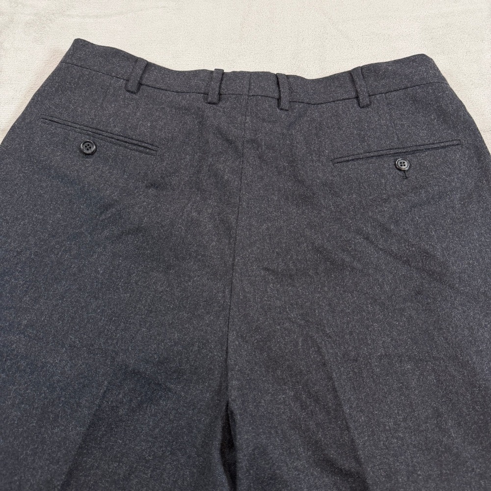 Gianluca Isaia Napoli Mens 34x30 Wool Cashmere Pleated Trousers Gray Italy EUC - Picture 3 of 14